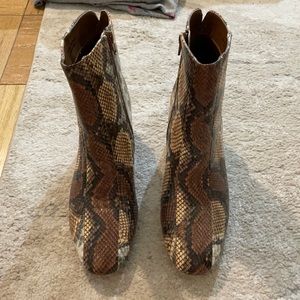 Snakeskin Booties